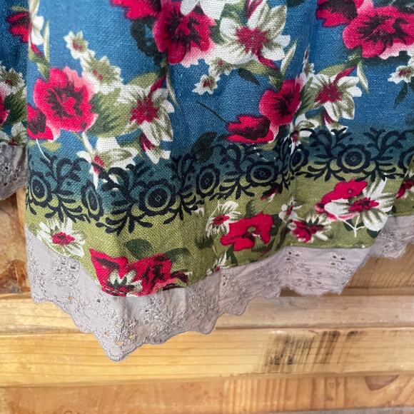 Zanzea Collection Women’s Bohemian Floral Long Sleeve Lace Trim Top Large NWT - Picture 6 of 11